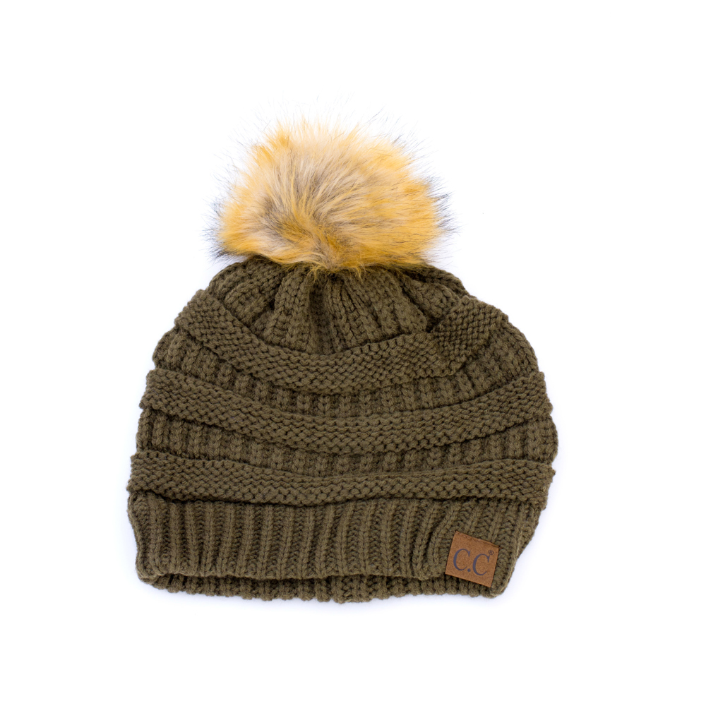 C.C® Fur Pom Beanie