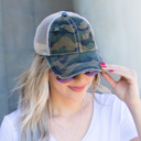  C.C® Camo Distressed Caps Hat | AILI'S CORNER