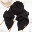 Black C.C® Draped Scarves | AILI'S CORNER