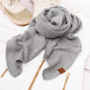 Light Melange Gray C.C® Draped Scarves | AILI'S CORNER