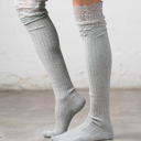  Lace Topped Over The Knee Socks | AILI'S CORNER