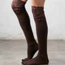  Lace Topped Over The Knee Socks | AILI'S CORNER