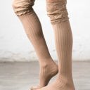 Tan Lace Topped Over The Knee Socks | AILI'S CORNER