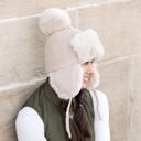  Ribbed Pom Trapper Hat | AILI'S CORNER