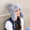  Ribbed Pom Trapper Hat | AILI'S CORNER