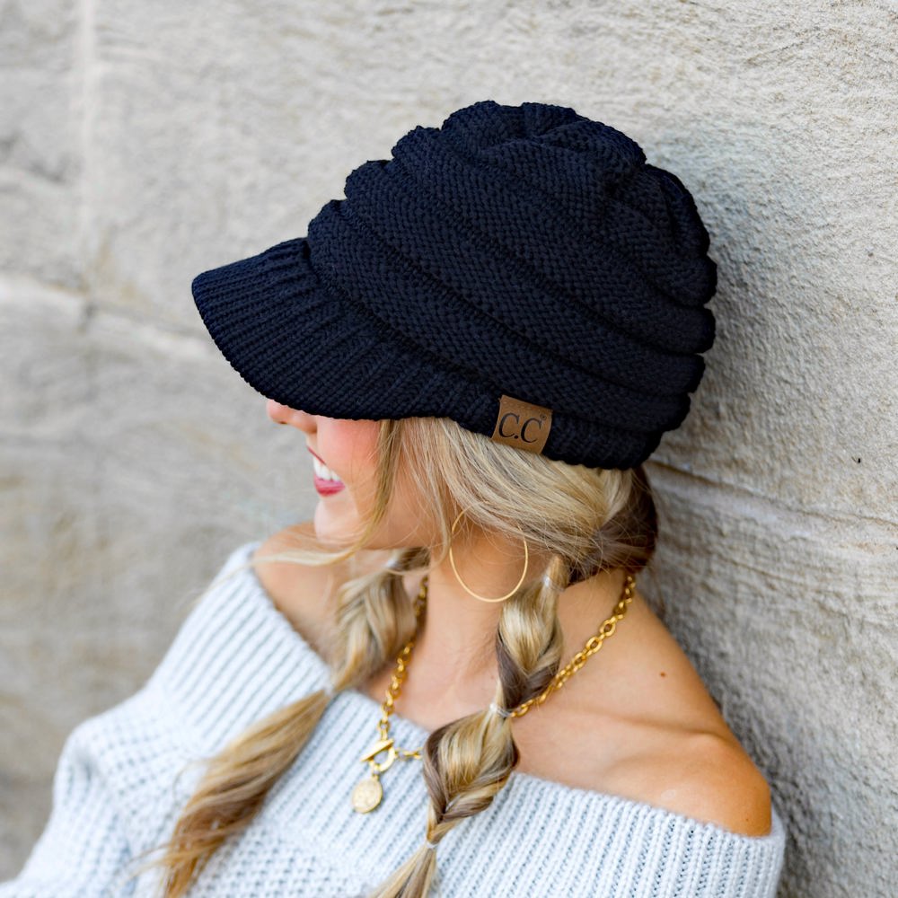 C.C® Knit Brimmed Cap | AILI'S CORNER