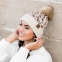  C.C® Natural Leopard Pom Beanie | AILI'S CORNER