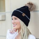  C.C® Accent Cuff Pom Beanie | AILI'S CORNER