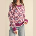 Large Plum Print Sweater