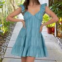  Dark Mint Tiered Babydoll Mini Dress