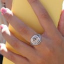  Sterling Silver Stackable Monogram Ring Set - Kate Ring