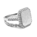  Sterling Silver Stackable Monogram Ring - Avery Ring