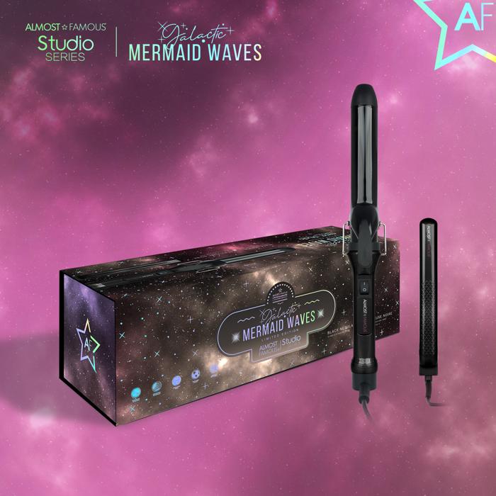 Mermaid Waves 2-Piece Set with Curling Wand & Mini ToGo -  Black Nebula