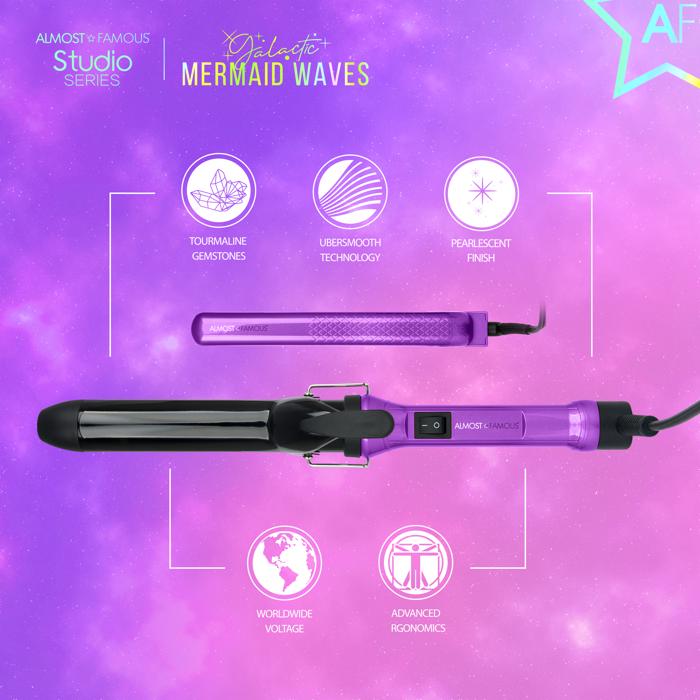 Mermaid Waves 2-Piece Set with Curling Wand & Mini ToGo - Paradox Purple