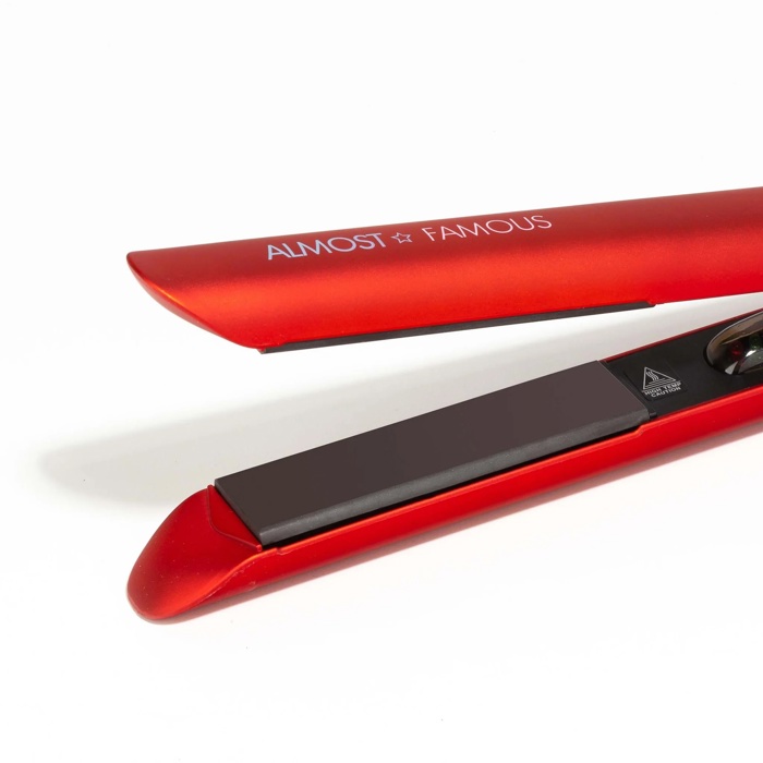 Glam Series 1.25" Flat Iron with Luxe Gem Infused Plates- Red Carpet