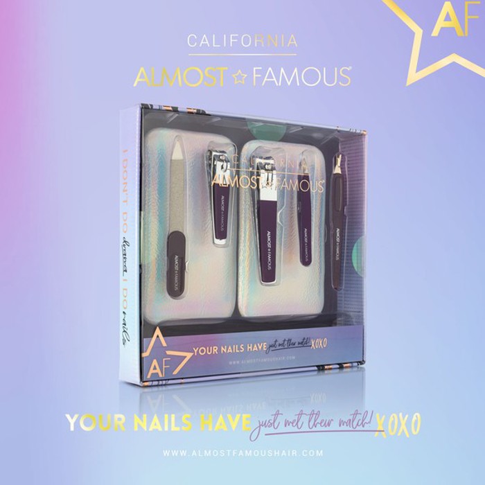 5pc Manicure Kit w/ Holographic Travel Case