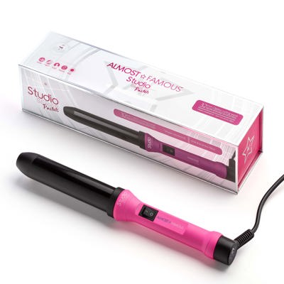 Studio Series 32mm Curling Wand with Gem Infused Barrel - Vegas Weekend Pink