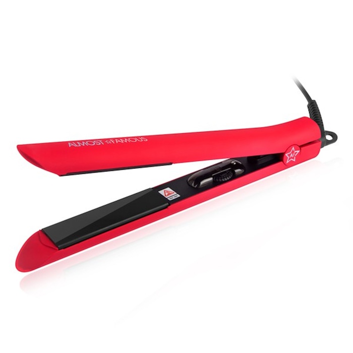 Glam Series 1.25" Flat Iron with Luxe Gem Infused Plates- Red Carpet