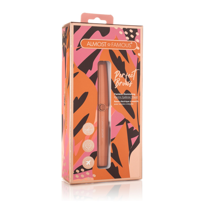 "Perfect Brows" Eyebrow Trimmer with Precision LED Tip - Orange