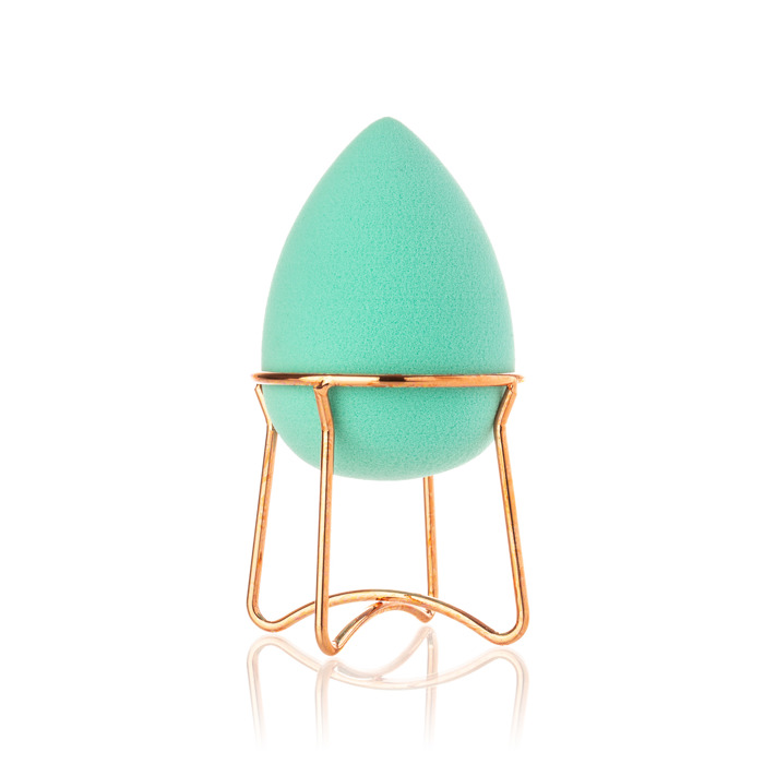 Professional Beauty Blender with Rose Gold Stand - Green