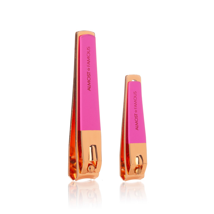 Rose Gold 2-Piece Nail Clipper Set - Pink