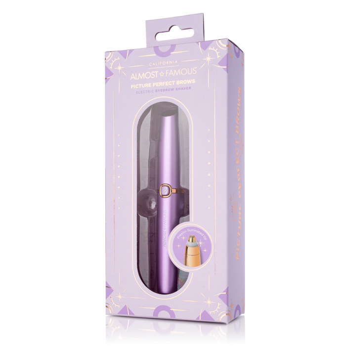 "Perfect Brows" Eyebrow Trimmer with Precision LED Tip - Lavender