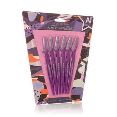 6-Pack Dermaplaning Razors Set - Purple