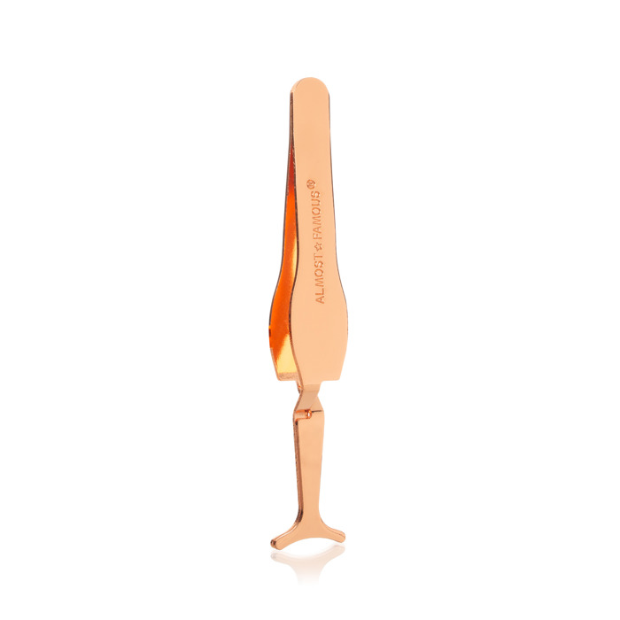 Magnetic Eyelash Applicator Tweezers - Rose Gold