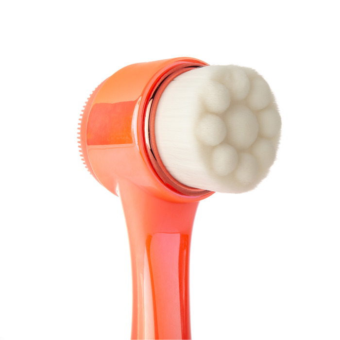 "Cleanse It" 2in1 Exfoliator Brush - Coral