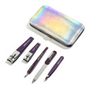  5pc Manicure Kit w/ Holographic Travel Case