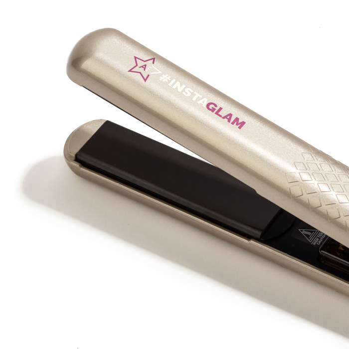 Instaglam 1.25" Flat Iron with Rose Gold Accents - Gold