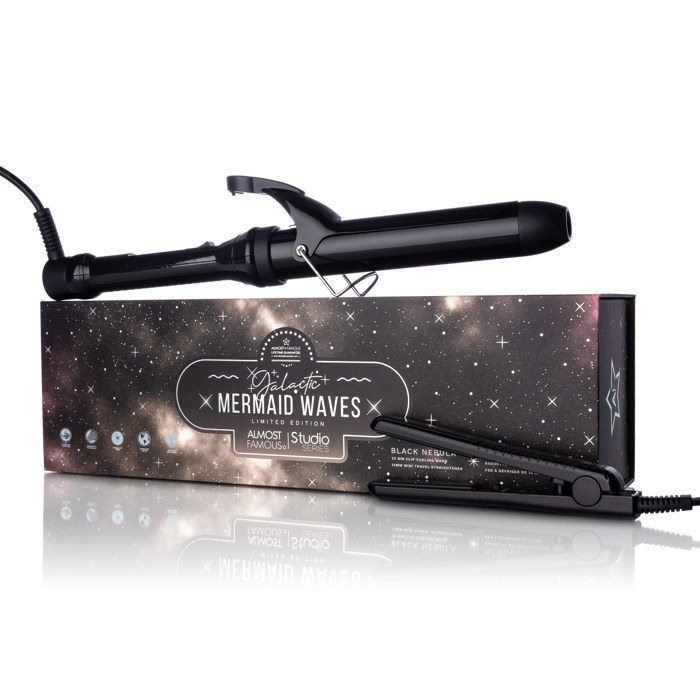 Mermaid Waves 2-Piece Set with Curling Wand & Mini ToGo -  Black Nebula