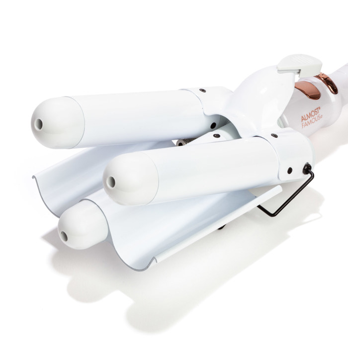 Triple Barrel Clip Curling System - Pearlescent White