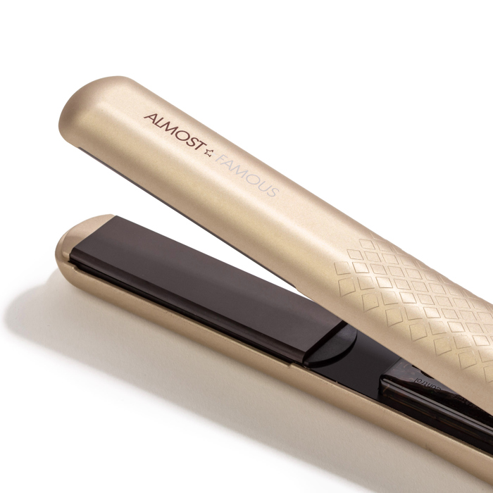 Venice Babe 1.25" Flat Iron with Luxe Gem Infused Plates - Gold Glow