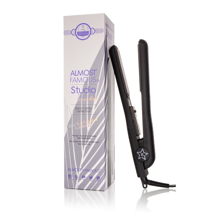 Venice Babe 1.25" Flat Iron with Luxe Gem Infused Plates - Black Dahlia