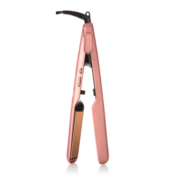 Digital 2inONE Twist Flat Iron with Rose Gold Titanium Plates  - Pink Martini