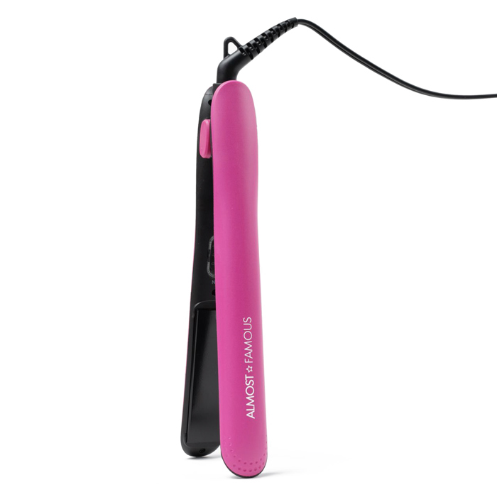 "Fierce Glam" Flat Iron with Travel Pouch - Pink