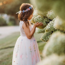  Floral Embroidered Tulle Dress – Sleeveless Knee Length