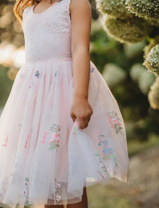 Floral Embroidered Tulle Dress – Sleeveless Knee Length