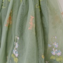 Sage green 6-12M Floral Embroidered Tulle Dress – Sleeveless Knee Length