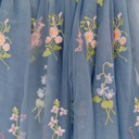 Blue grey 6-12M Floral Embroidered Tulle Dress – Sleeveless Knee Length