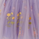 Purple 6-12M Floral Embroidered Tulle Dress – Sleeveless Knee Length