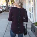 Small WINE Button Back Top