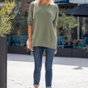 Small LIGHT OLIVE Sunset Side Slit Tunic