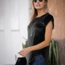 Medium VELVET Black Velvet Jessie Pom-Pom Tee