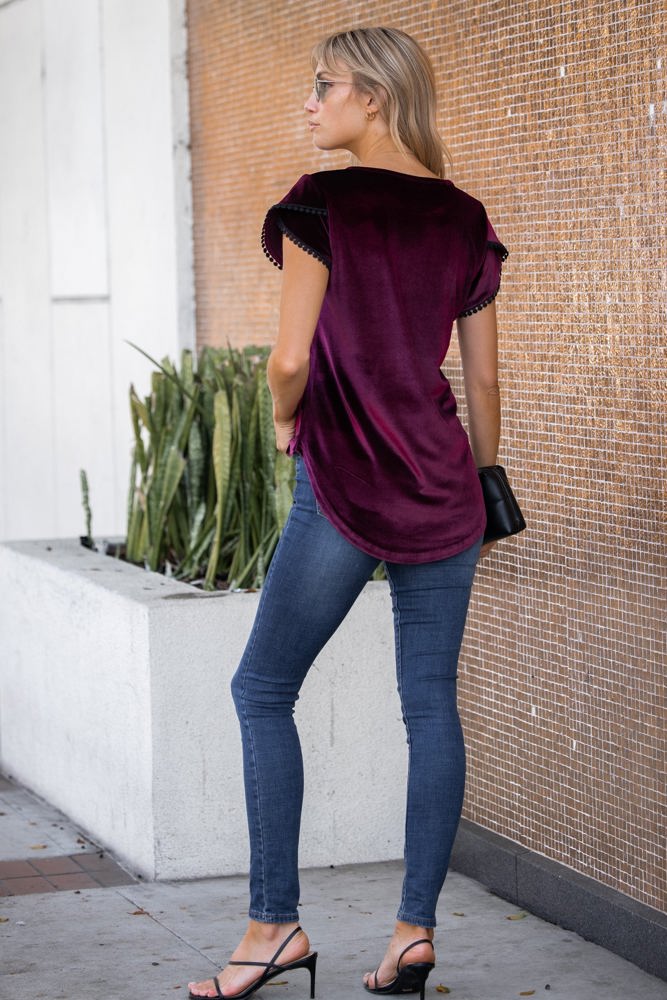 Velvet Jessie Pom-Pom Tee