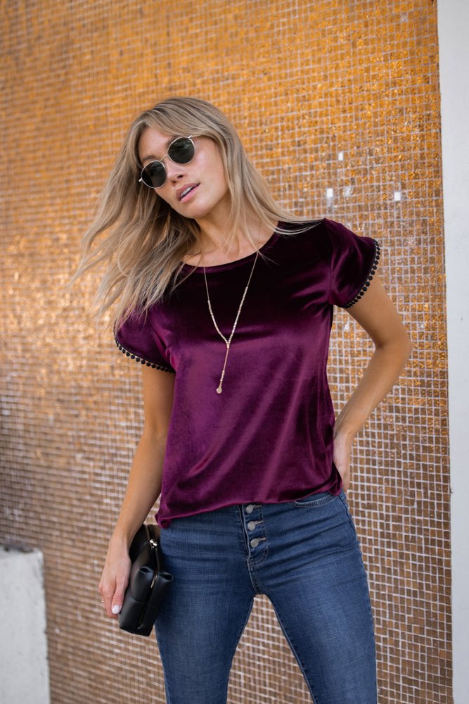 Velvet Jessie Pom-Pom Tee