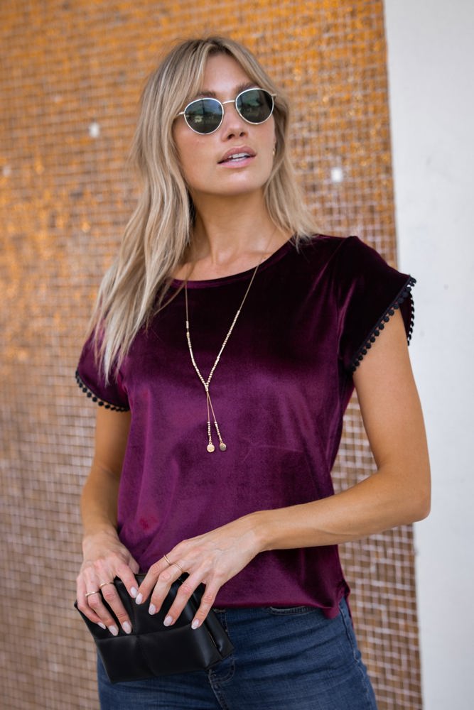 Velvet Jessie Pom-Pom Tee