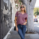 1X Burgundy Amaryllis Tee (Shimmer)