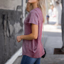 Large Burgundy Amaryllis Tee (Shimmer)